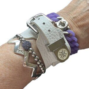 GIFT BAG INCLUDED Rustic Cuff Set of FOUR stackable Bracelets Set